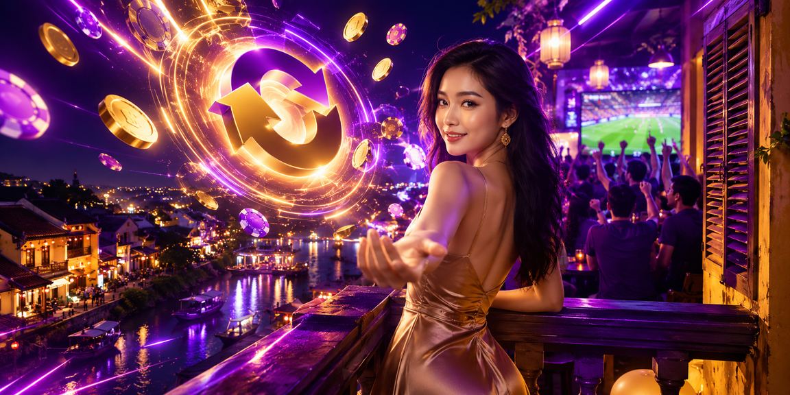 Không gian neon sôi động tại Hội An với người dùng nhận khuyến mãi hoàn trả cá cược