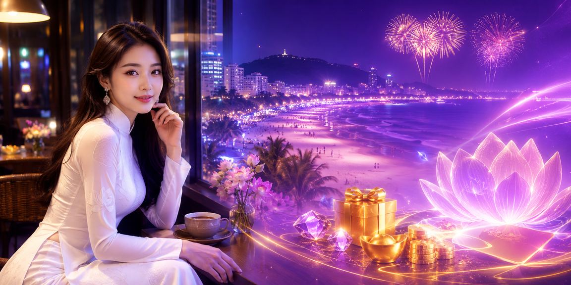 Khung cảnh giải trí casino tại Vũng Tàu với trang phục áo dài Việt Nam